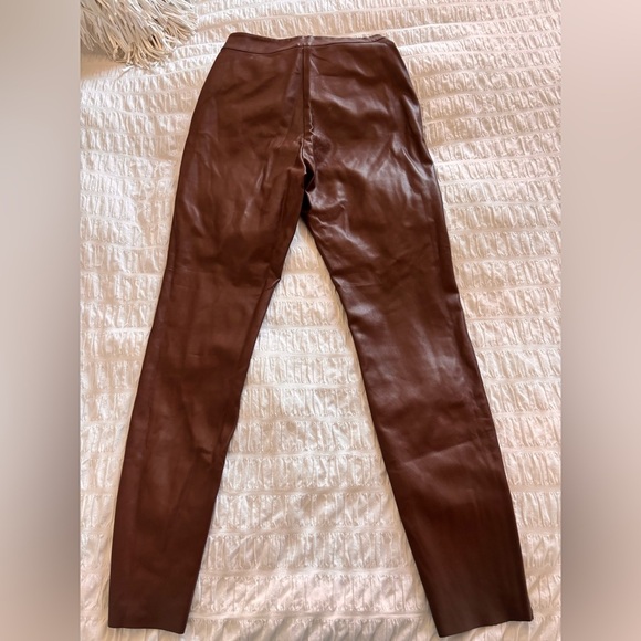 Meshki Chocolate Faux Leather Trousers - Picture 7 of 8